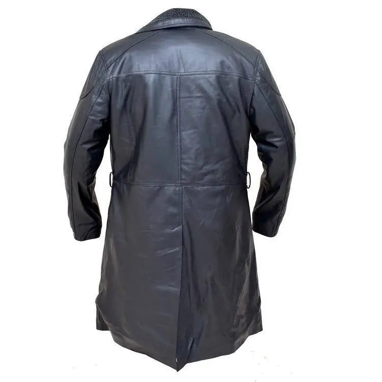 Black Long Leather Coat For Men’s