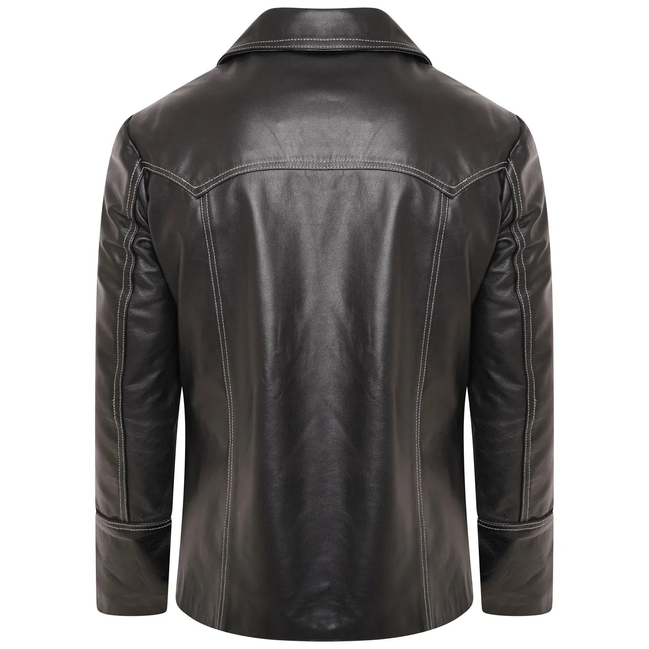 Black Leather Fight Club Brad Pitt Jacket