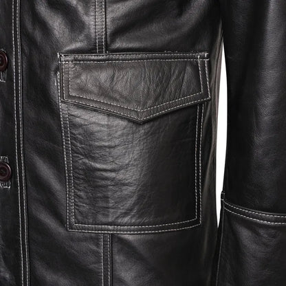 Black Leather Fight Club Brad Pitt Jacket