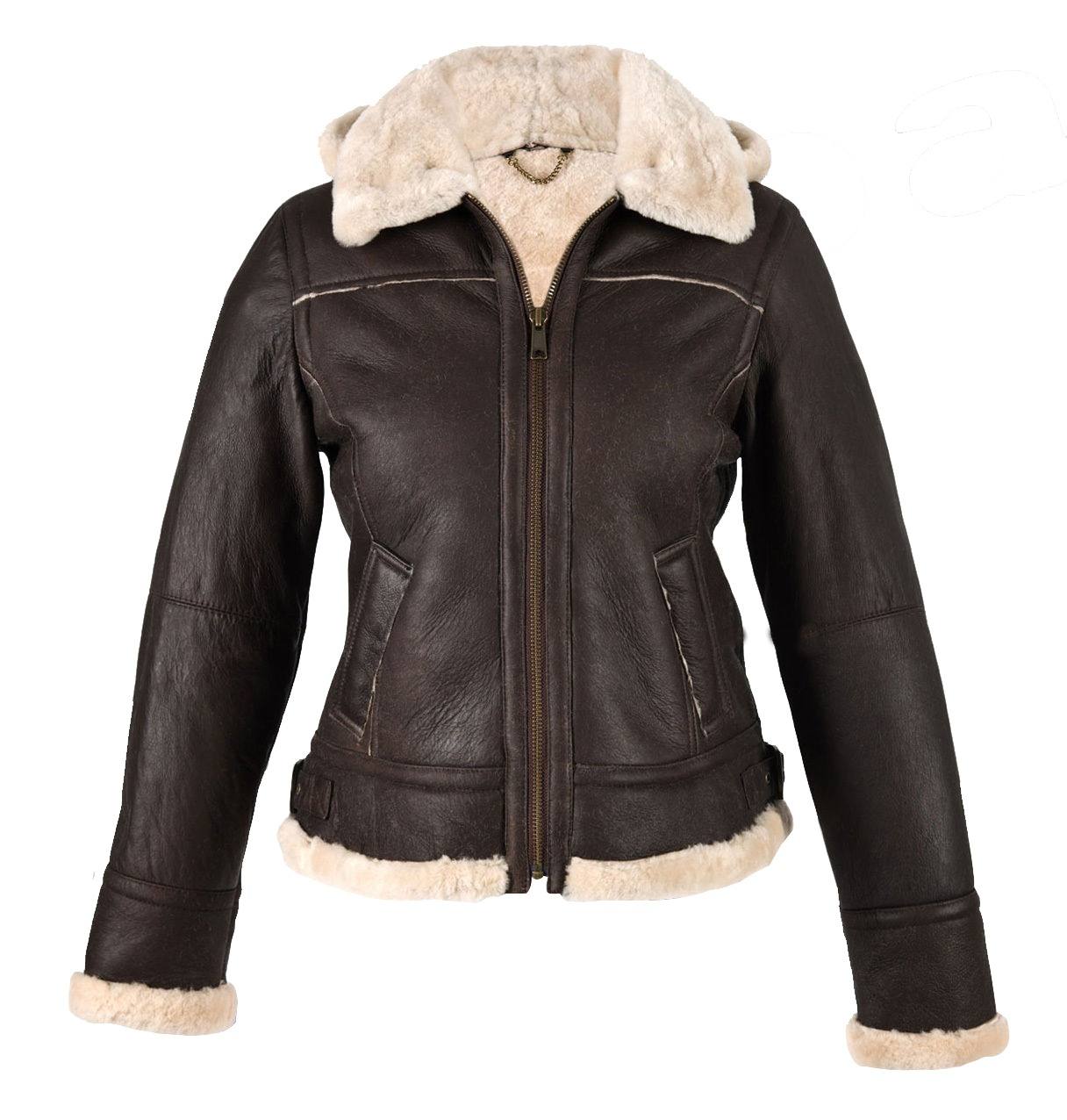 WOMEN DARK BROWN GENUINE SHEEPSKIN LEATHER JACKET